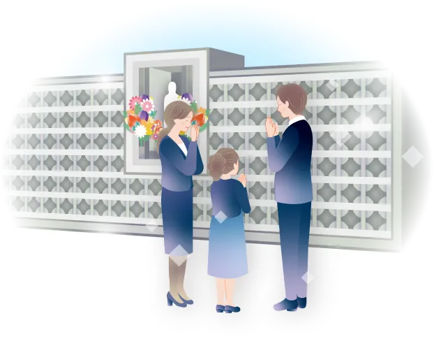 気軽にお墓の引越しができる「燈」のイラスト