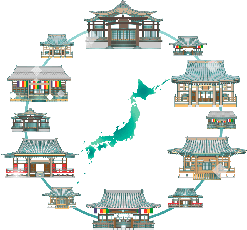 全国永代供養墓・樹木葬グループイメージイラスト