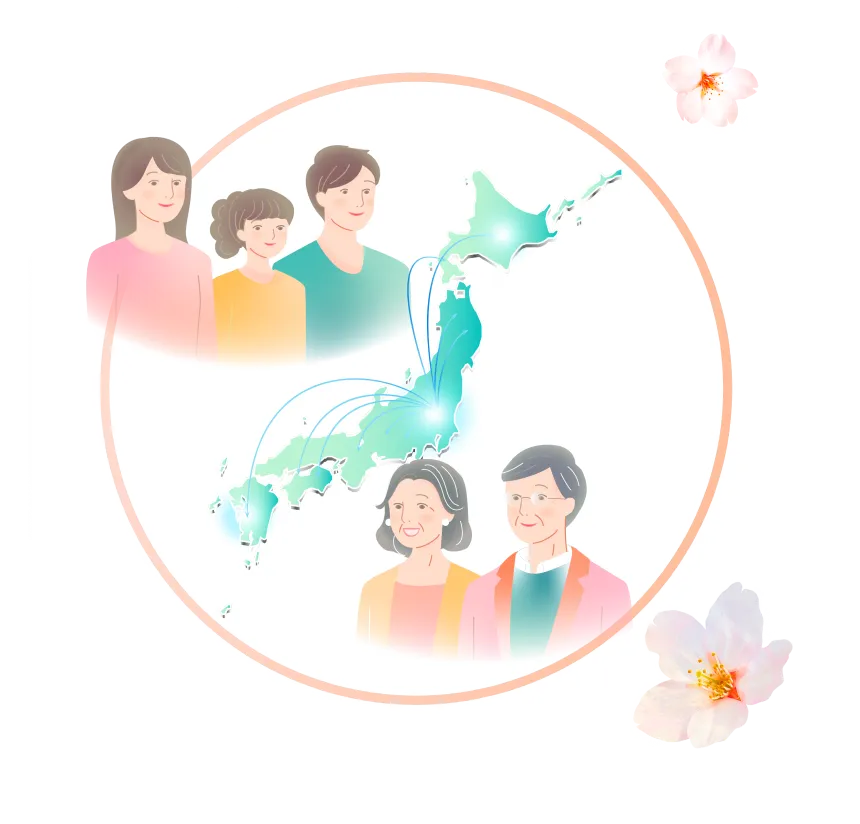 引越しができる永代供養墓のイメージイラスト